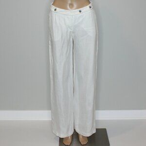 Versace Sport Women's White Linen Blend Pants size US 26 NWOT MSRP $380